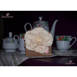 Bolsa Flor Beige Para...