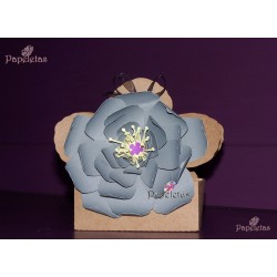 Bolsa Flor Gris Para...