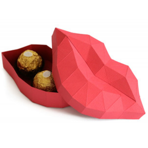 Caja labios rojos, regalos,...